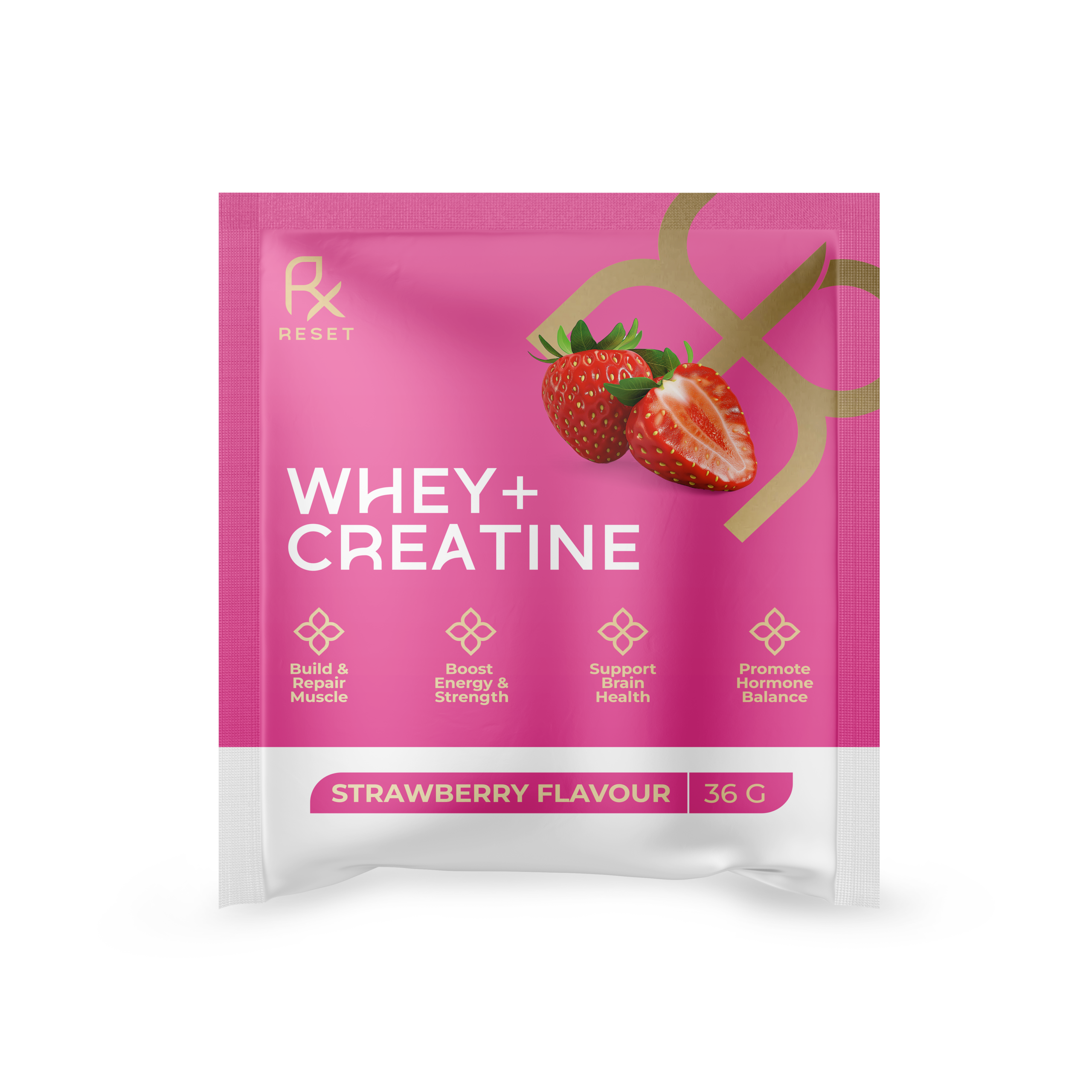 Whey 25mg & Creatine 7.5mg Strawberry Sachet